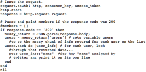 Ruby code sample
